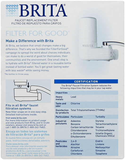 Brita On Tap Faucet Water Filter System Replacement Filters, White, 1 –  Jack Frost Wholesale